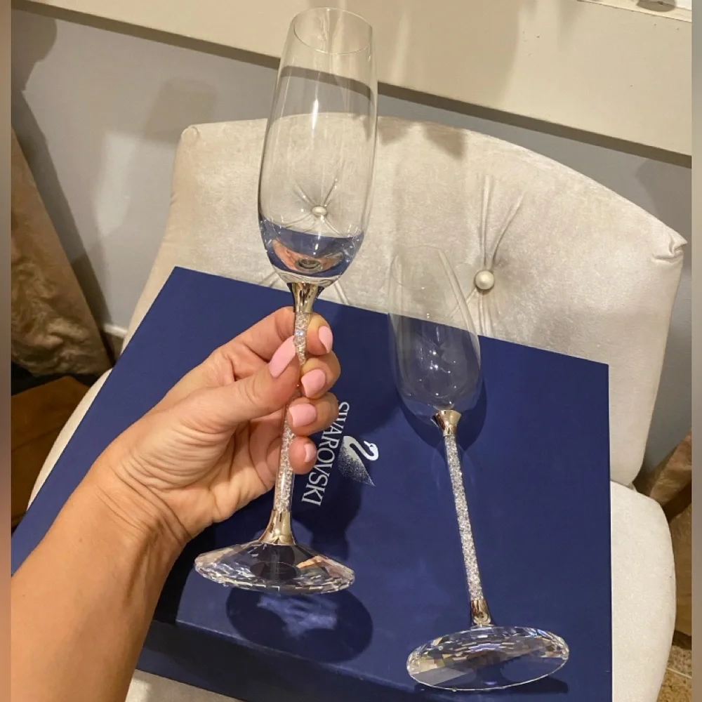 Swarovski Crystalline Toasting Flutes New with original box! 🥂🍾